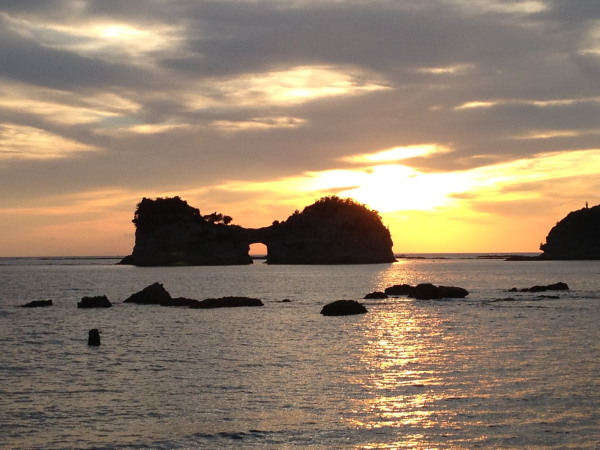 Sunset Engetsu Island Shirahama Japan